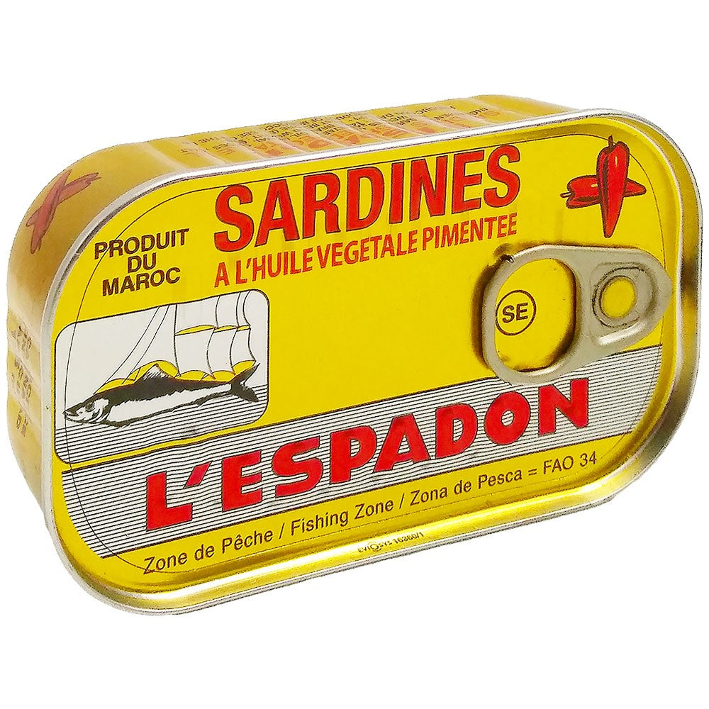 Sardines L'espadon Hot 125 gr