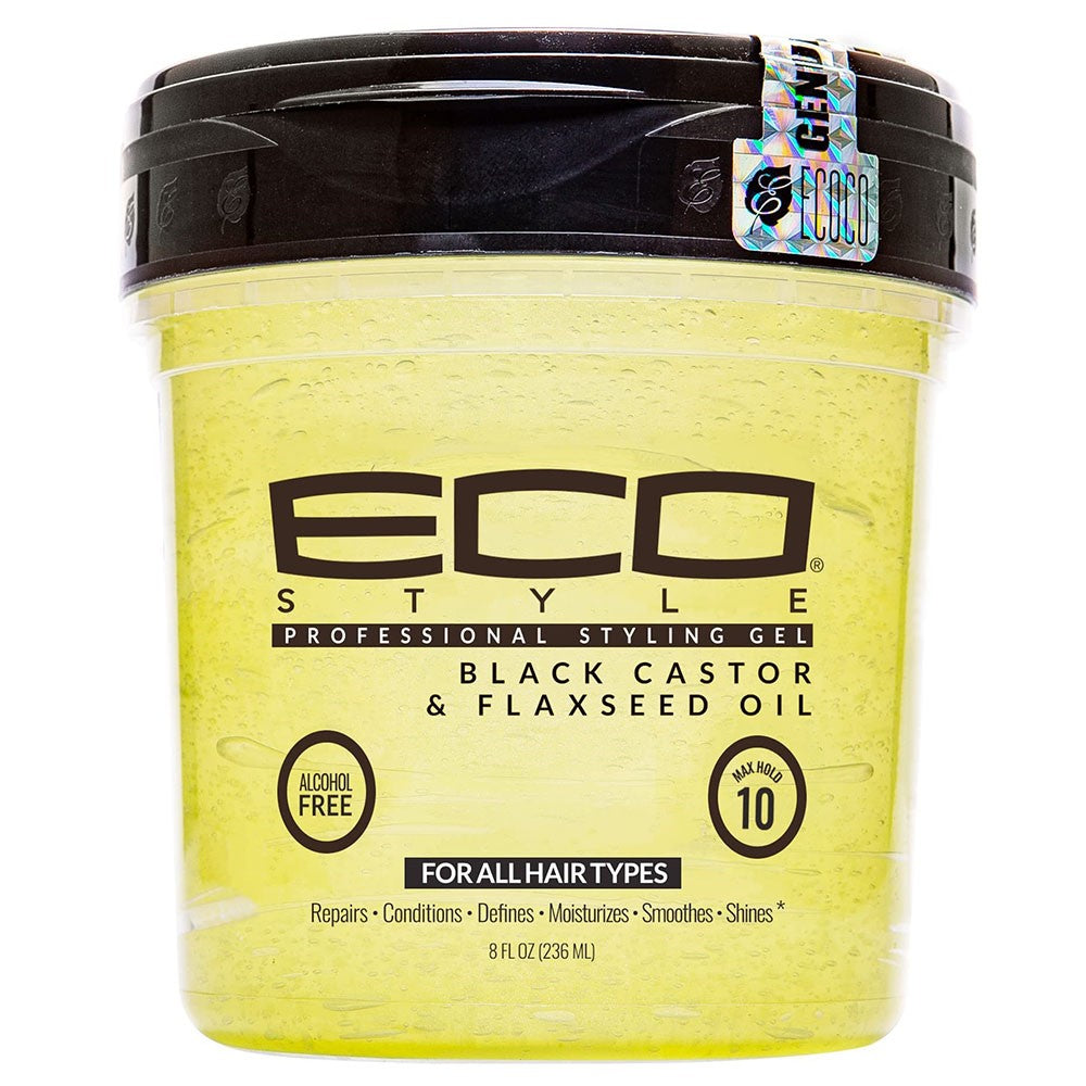 Eco Style Gel Black Castor & Flaxseed Oil 8oz