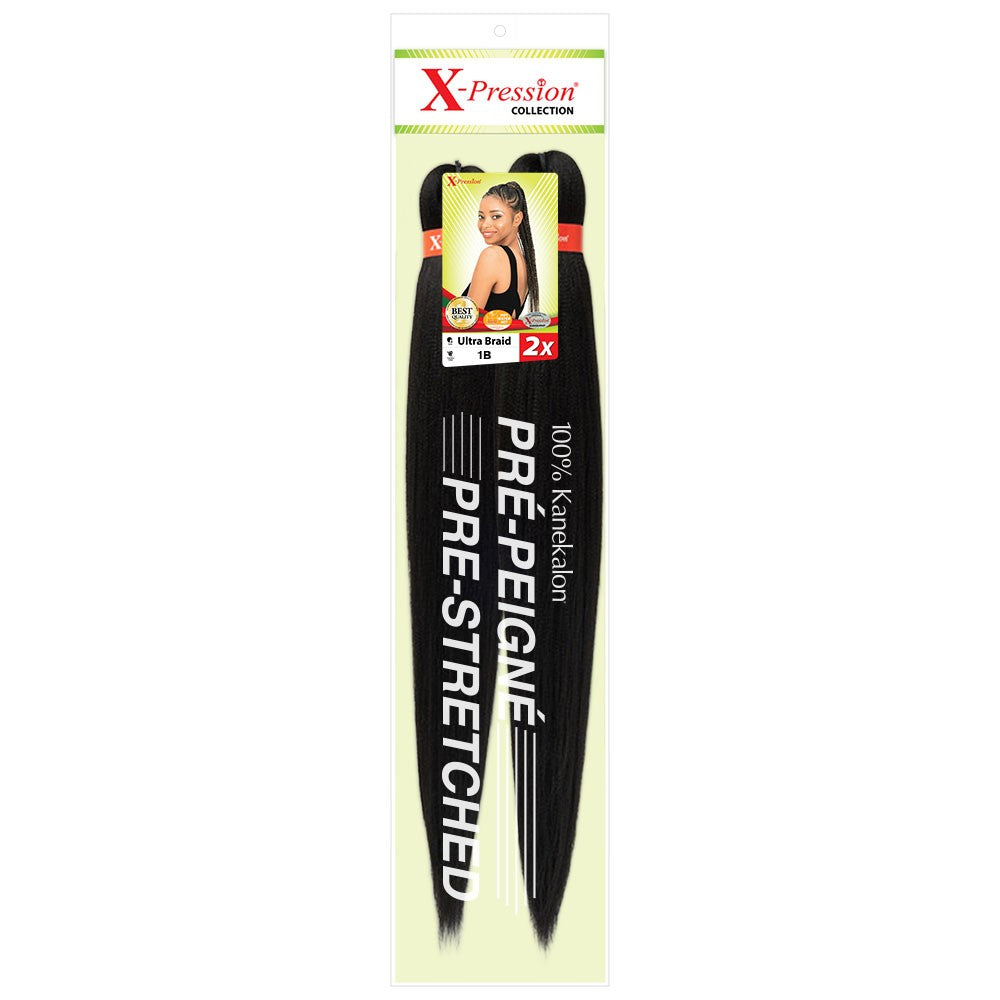 X-Pression 2x Pre-Stretched Braid Colour 1B