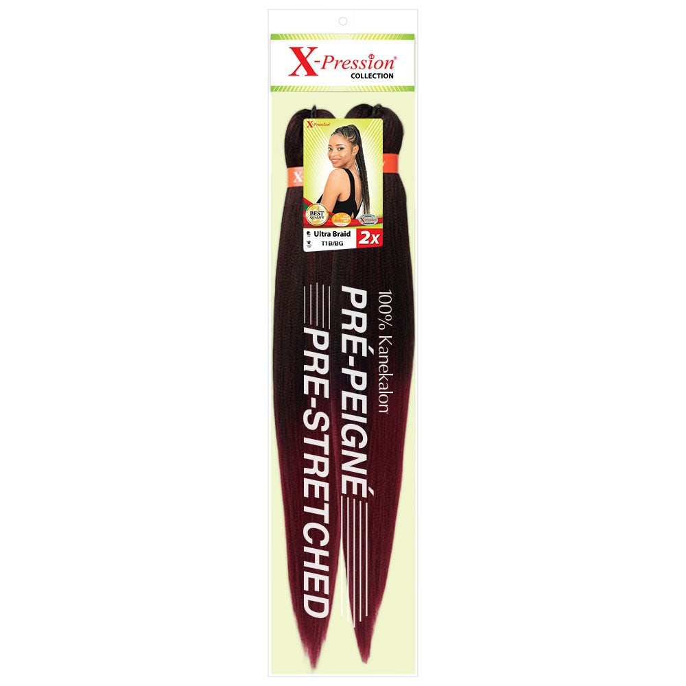 X-Pression 2x Pre-Stretched Braid Colour 1B/BG