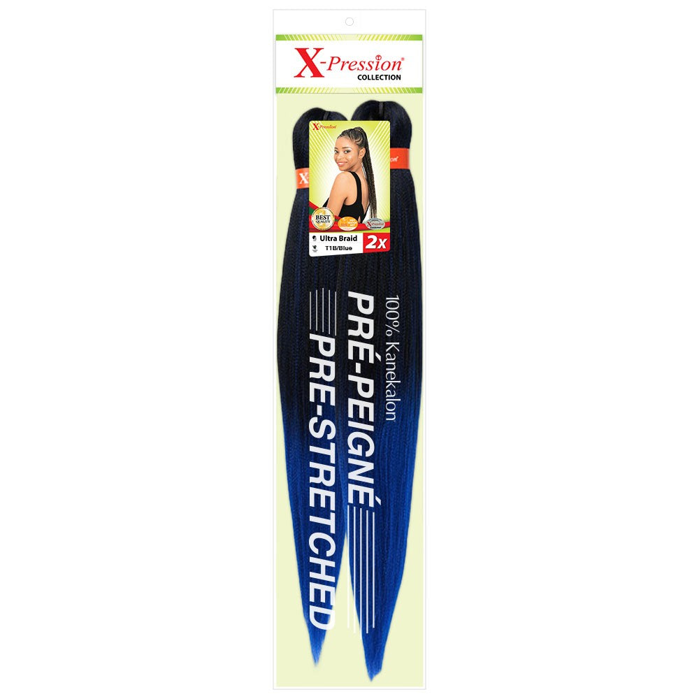 X-Pression 2x Pre-Stretched Braid Colour T1B/Blue