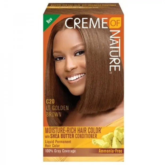 Creme Of Nature Moisture-Rich Hair Color Kit - C20 Light Golden Brown