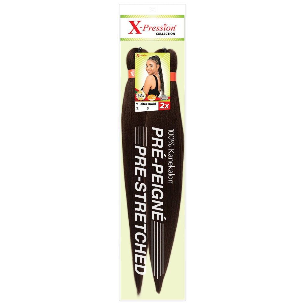X-Pression 2x Pre-Stretched Braid Colour 6