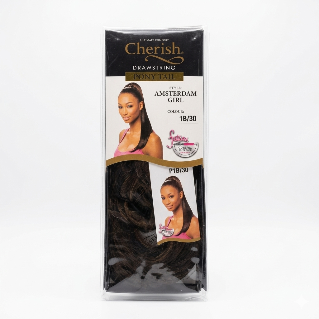 Cherish Drawstring Ponytail Amsterdam Girl Colour 1B/30