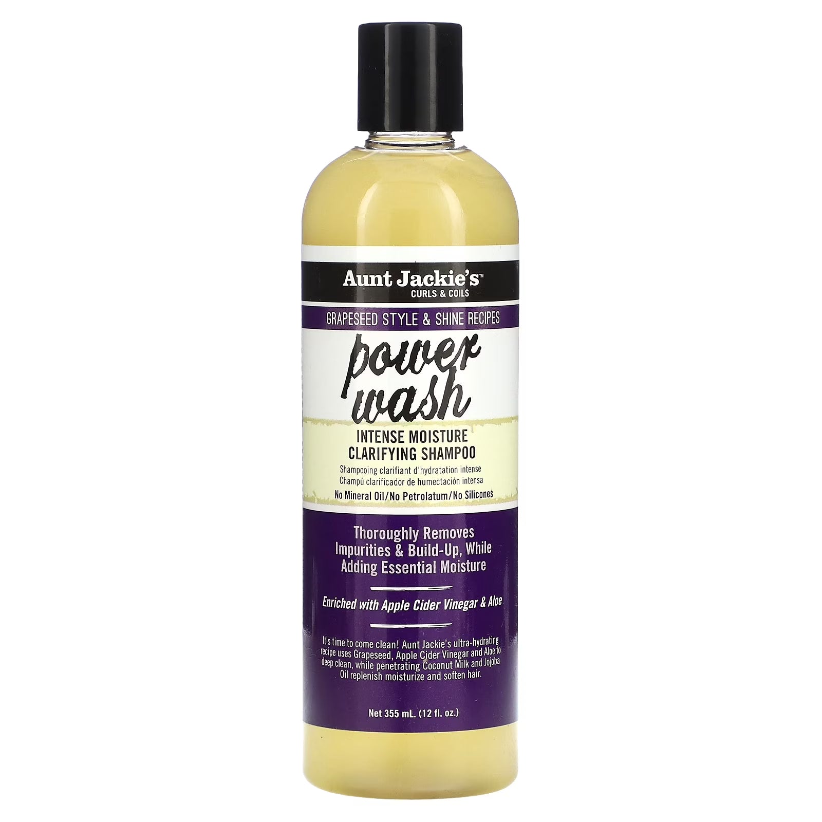 Aunt Jackie's Intense Moisture Clarifying Shampoo Power Wash 355ml