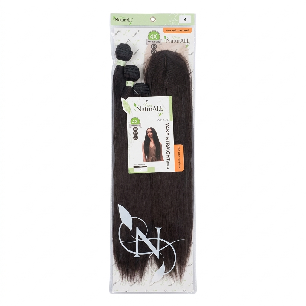 Naturall Yaky Straight Closure 4x 18 20 22'' Colour 4