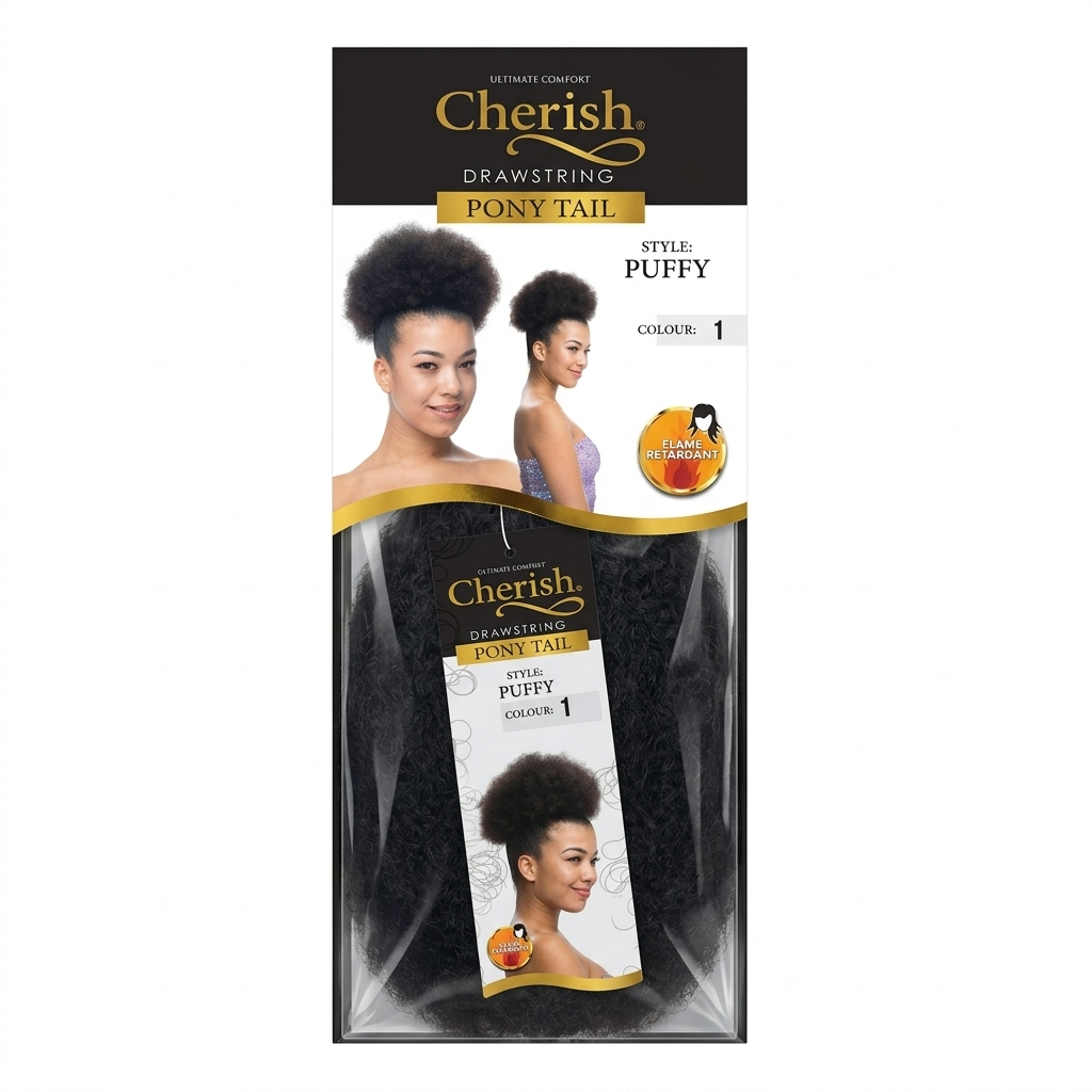 Cherish Drawstring Ponytail Puffy Colour 1