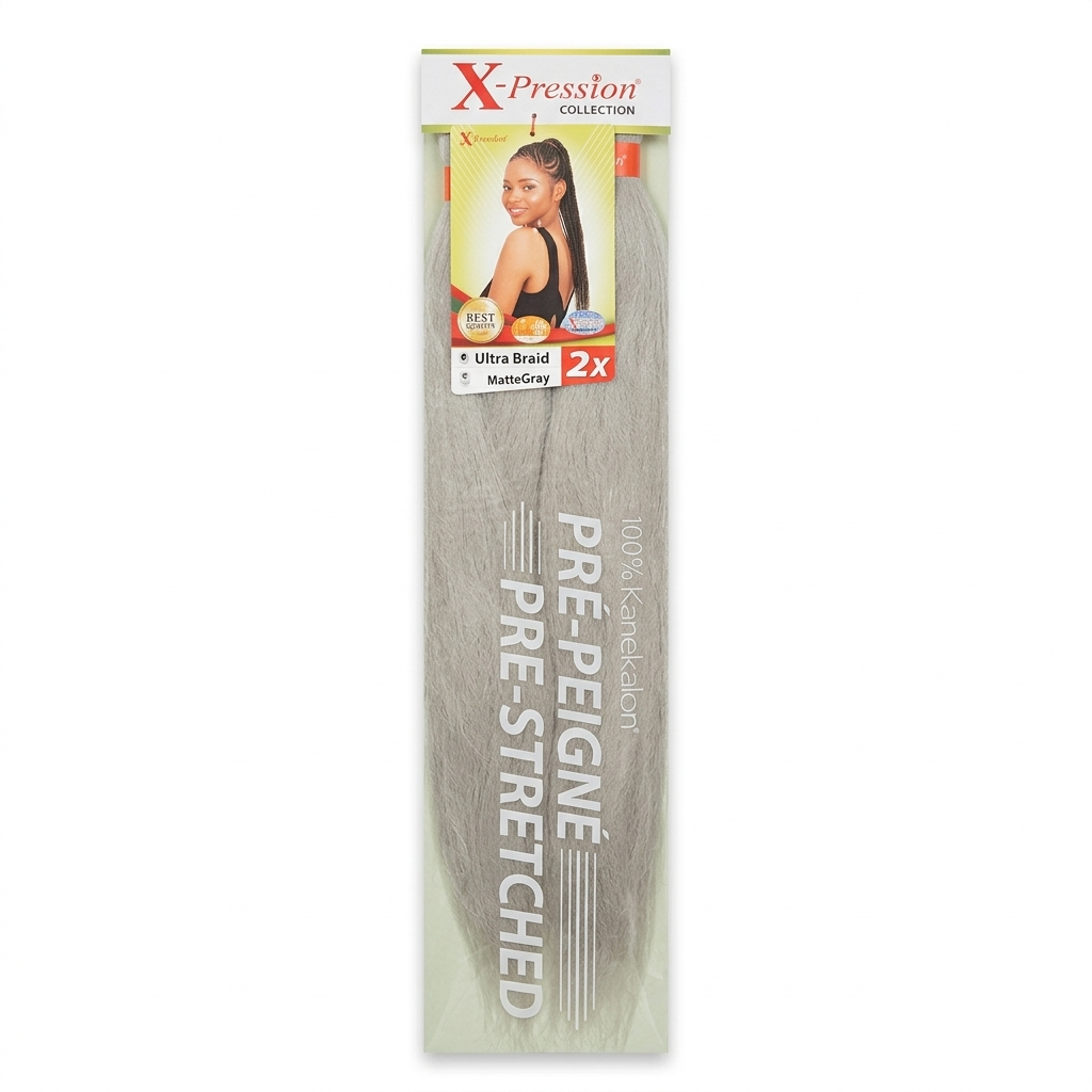 X-Pression 2x Pre-Stretched Braid Colour Mattegray