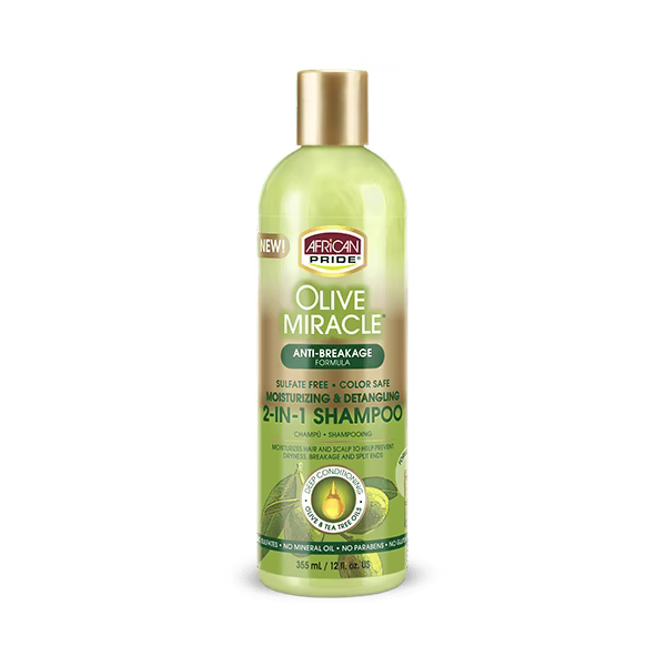 African Pride Olive Miracle Moisturizing & Detangling 2-1 Shampoo 355ml