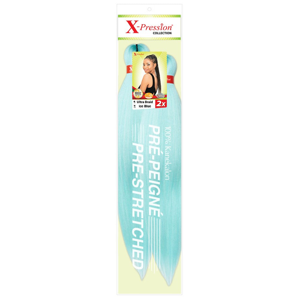 X-Pression 2x Pre-Stretched Braid Colour Ice Blue