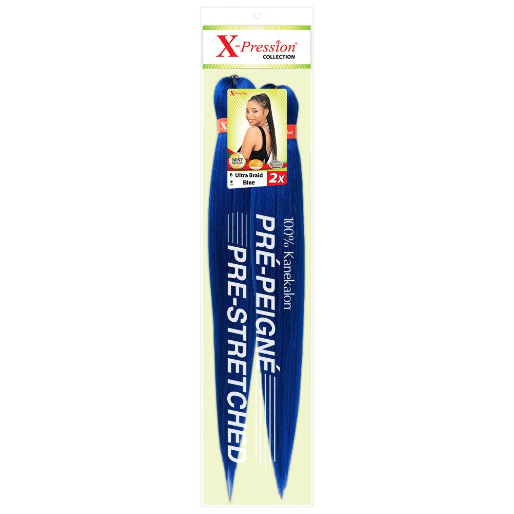 X-Pression 2x Pre-Stretched Braid Colour Blue