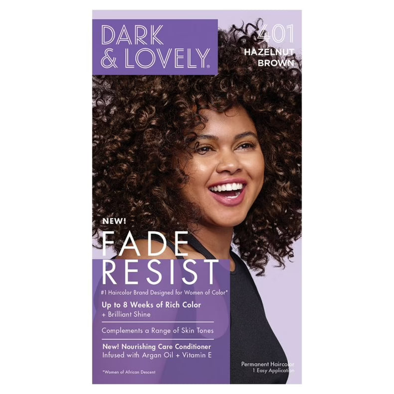 Dark & Lovely Fade Resist Rich Conditioning Hair Color 401 Hazelnut Brown