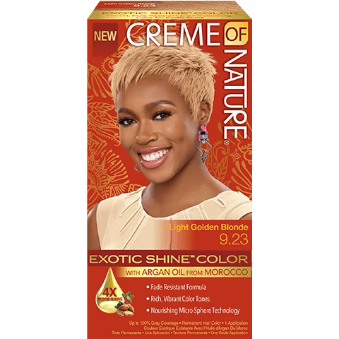 Creme Of Nature Exotic Shine Color Hair Color, 9.23 Golden Blond