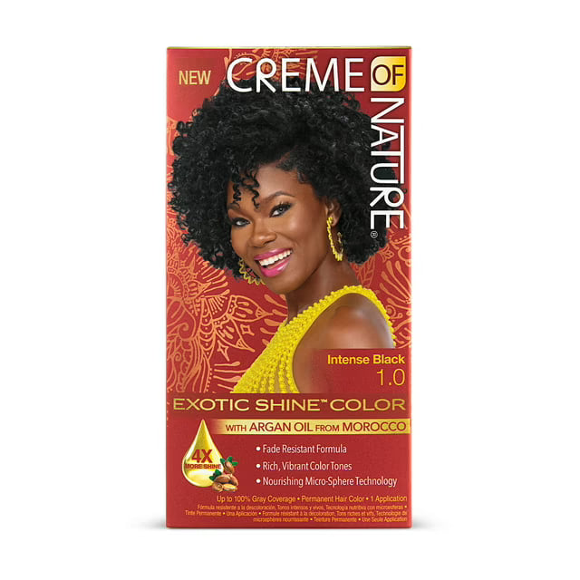 Creme Of Nature Exotic Shine Color Hair Color, 1.0 Intense Black