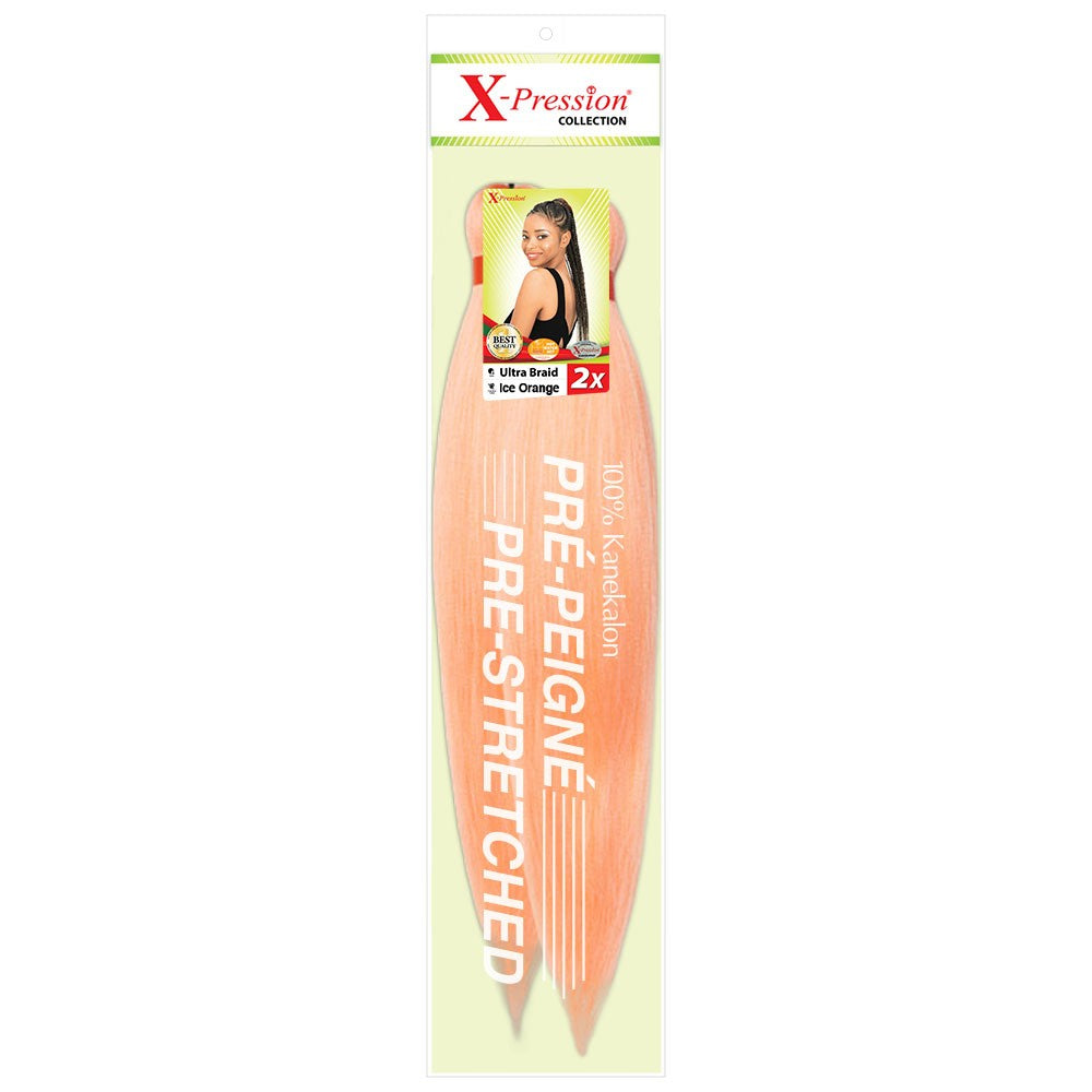 X-Pression 2x Pre-Stretched Braid Colour Ice Orange